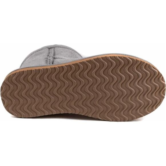 Women's Cozy Short Bootie Slippers, Winter Warm Hard Bottom House Shoes - Picture 5 of 7